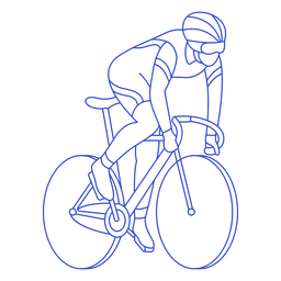 Golpe de ciclista masculino Diseño PNG