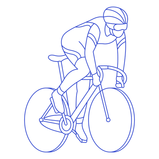 Male cyclist stroke PNG Design