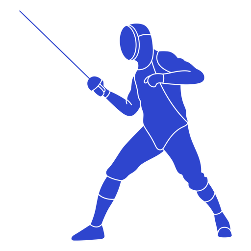 Männlicher Fechter blau PNG-Design