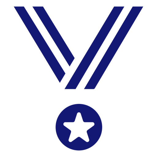 Medal of honor icon blue PNG Design