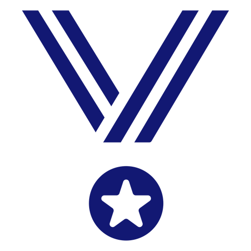 Medalla de honor icono azul Diseño PNG