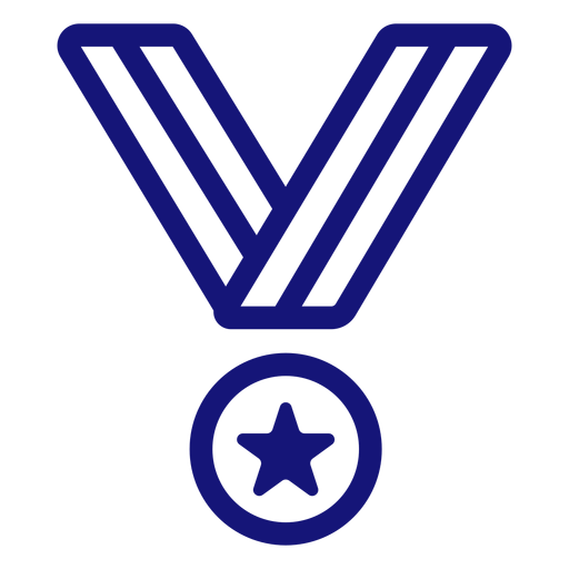Icono de medalla de honor. Diseño PNG