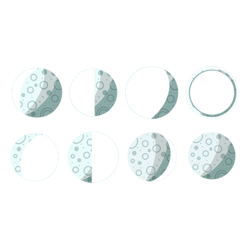 Moon phases illustration PNG Design