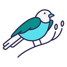 Mountain bluebird bird flat PNG Design