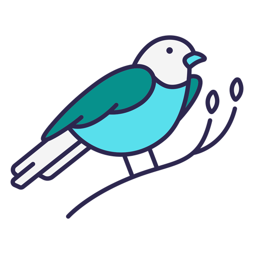 Berg Bluebird Vogel flach PNG-Design