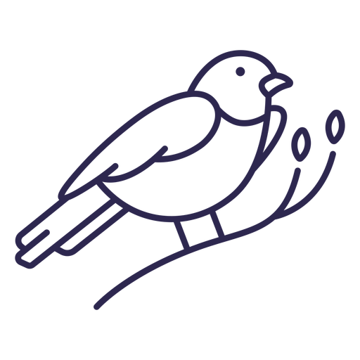 Traço de pássaro azul da montanha Desenho PNG