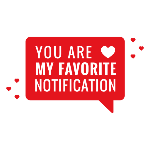 My favourite notification lettering PNG Design