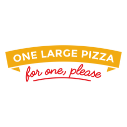 Uma pizza grande por uma letra Desenho PNG
