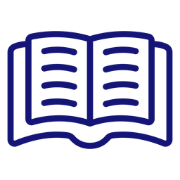 Open book icon stroke PNG Design