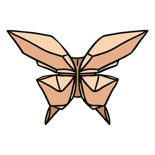 Ilustraci?n de mariposa de origami Diseño PNG