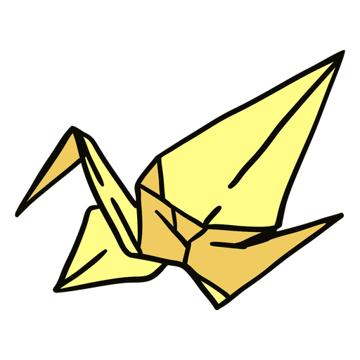 Origami Kran Illustration PNG-Design