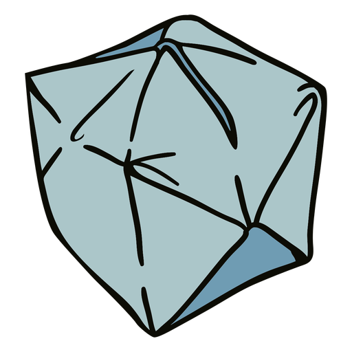Ilustración de cubo de origami Diseño PNG