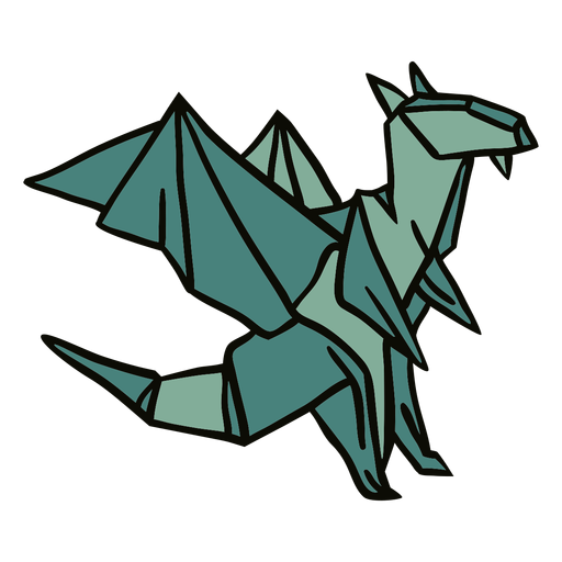 Ilustração de dragão de origami Desenho PNG