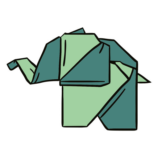 Origami Elefant Illustration PNG-Design