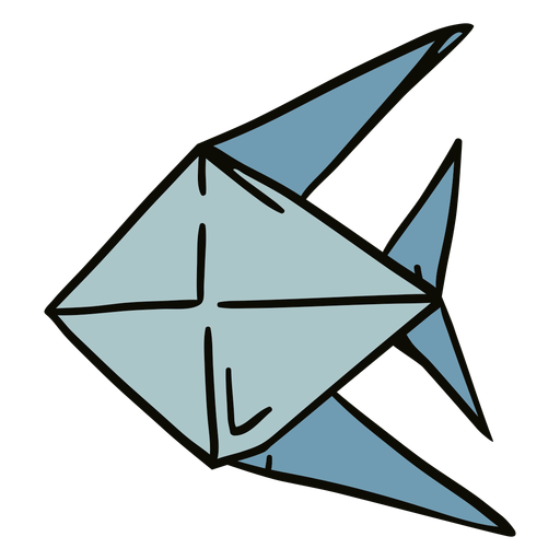Ilustração de peixes origami Desenho PNG