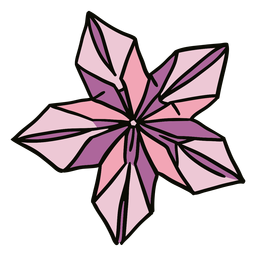 Ilustração de flores de origami Desenho PNG