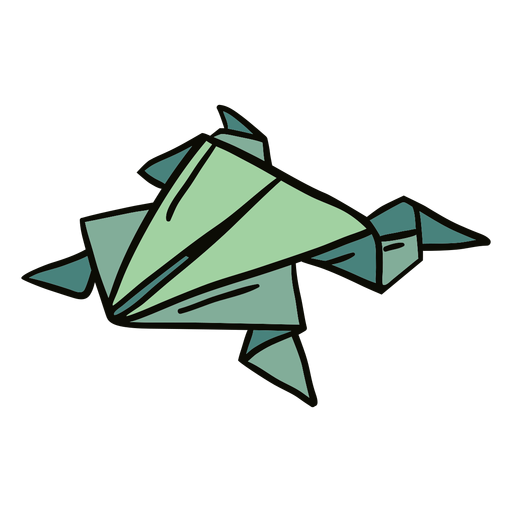 Origami Frosch Illustration PNG-Design