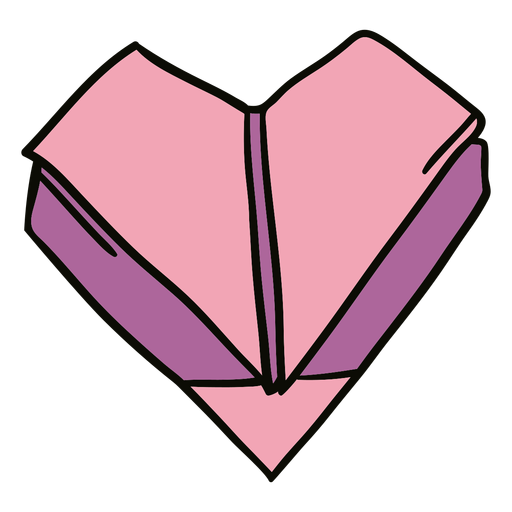 Origami heart illustration PNG Design