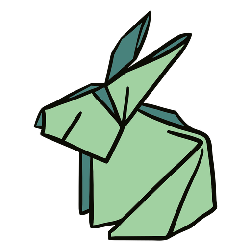 Ilustraci?n de conejo de origami Diseño PNG