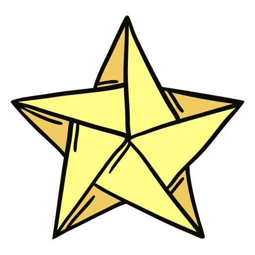 Origami star illustration Transparent PNG & SVG vector file
