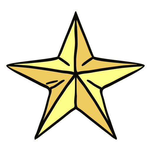 Ilustraci?n de estrella de mar de origami Diseño PNG