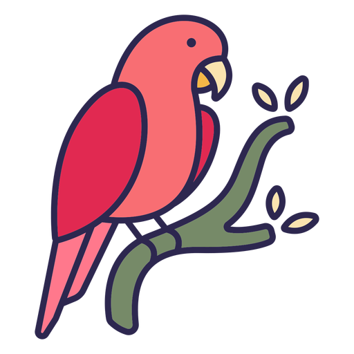 Parrot bird flat PNG Design
