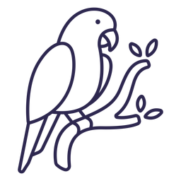 Golpe de pájaro loro Diseño PNG
