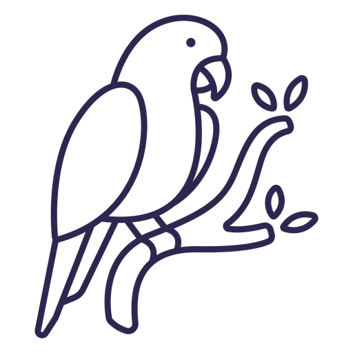 Pincelada de pássaro papagaio Desenho PNG
