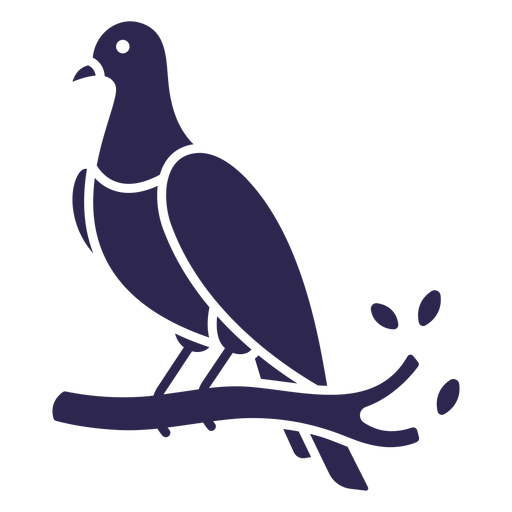 Paloma pájaro negro Diseño PNG