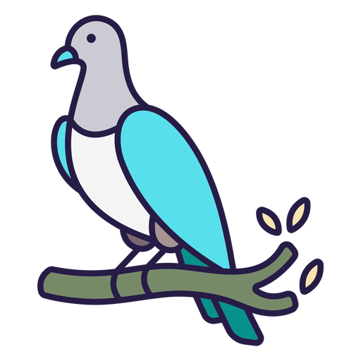 Pigeon bird flat PNG Design