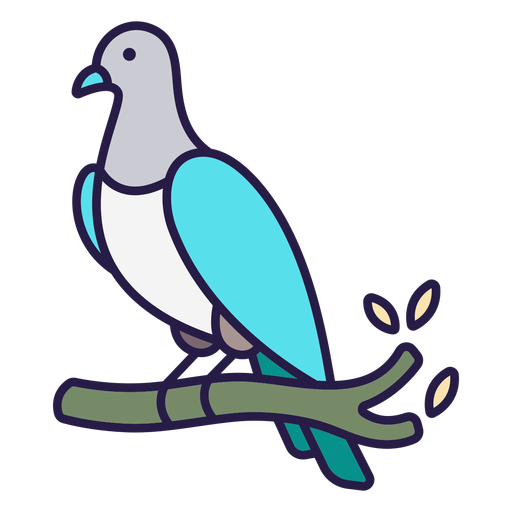 Pombo pássaro plano Desenho PNG