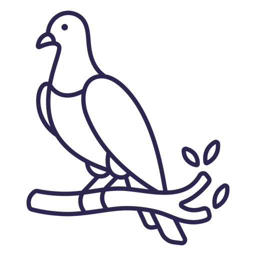 Pigeon bird stroke PNG Design