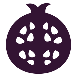 Granada fruta negra Diseño PNG