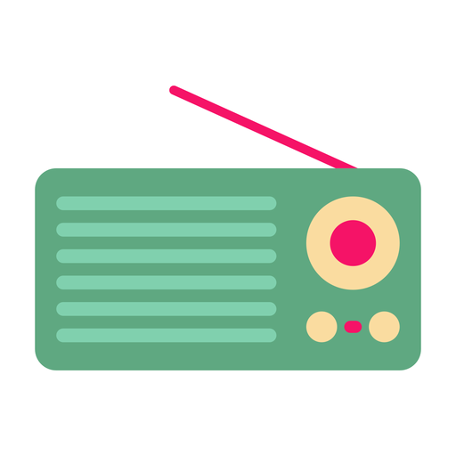 Download Portable radio flat sticker - Transparent PNG & SVG vector file