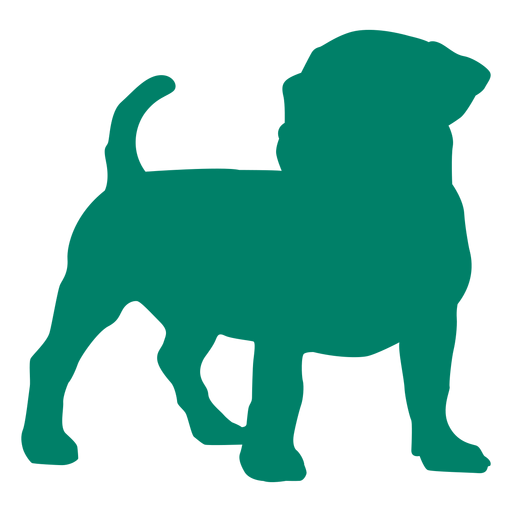 Puppy standing silhouette PNG Design