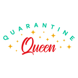 Letras da rainha da quarentena Desenho PNG