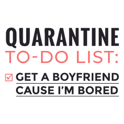 Quarantine to do list lettering PNG Design