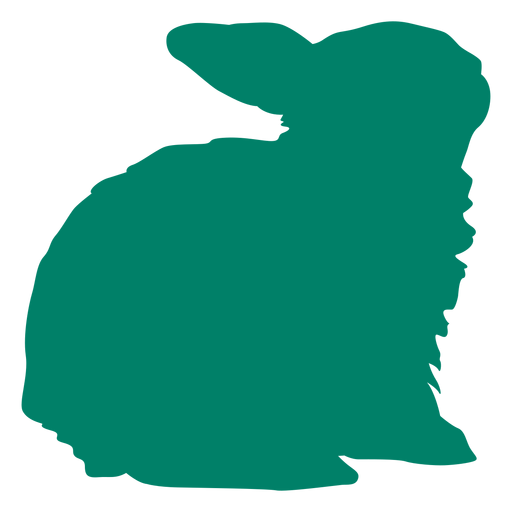 Rabbit sitting silhouette PNG Design