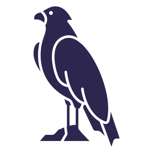 Roter Vogel schwarz PNG-Design
