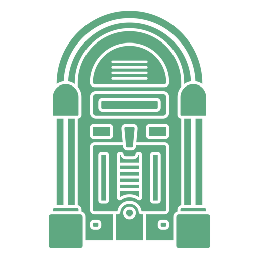 Retro jukebox verde plano Desenho PNG