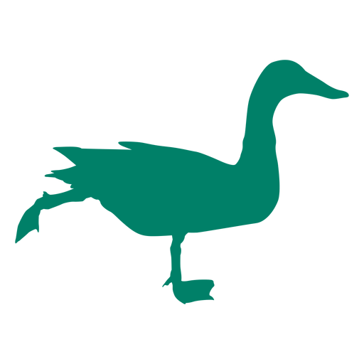 Running duck silhouette PNG Design
