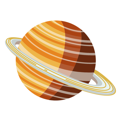 Ilustraci?n del planeta Saturno Diseño PNG