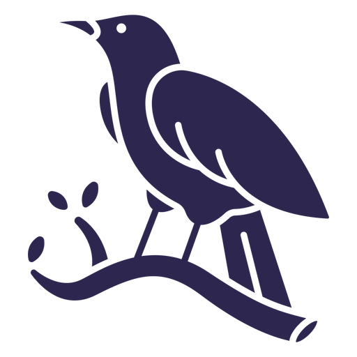 Scharlachroter Tanager-Vogel schwarz PNG-Design