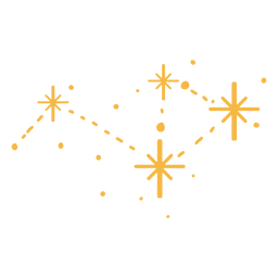 Estrellas brillantes planas Diseño PNG