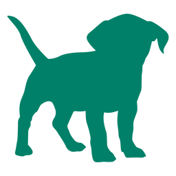 Silhouette Standing Puppy PNG & SVG Design For T-Shirts