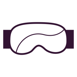 Golpe de gafas de esquí Diseño PNG