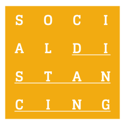 Insignia de distanciamiento social Diseño PNG