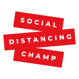 Social distancing champ badge