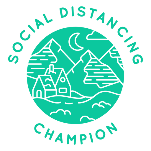 Social Distancing Champion Abzeichen PNG-Design