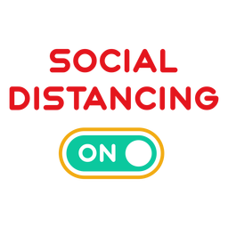 Social distancing on badge